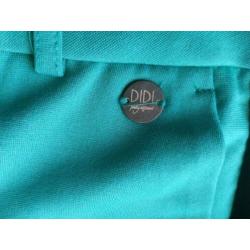Nieuw! DIDI Stretch broek paardrijdbroek Turqoise + bies 34
