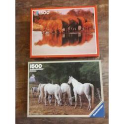 Legpuzzels paarden, olifanten 1500 stukjes .