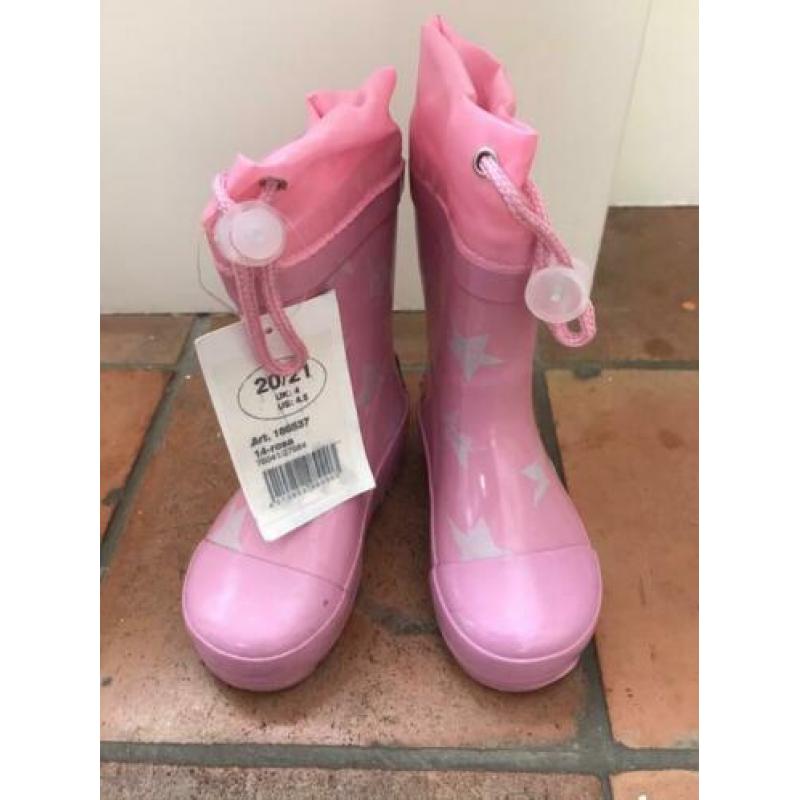 Playshoes regenlaars + sterren roze mt 21