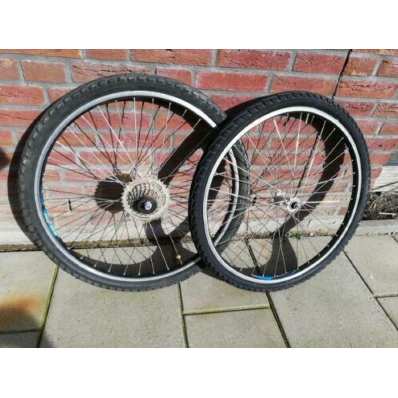 Set 26 inch wielen aluminium atb mountainbike mtb
