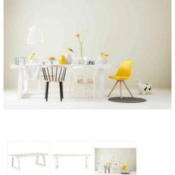 Zeer nette whkamp’s own witte eettafel. 2.20x 0.90