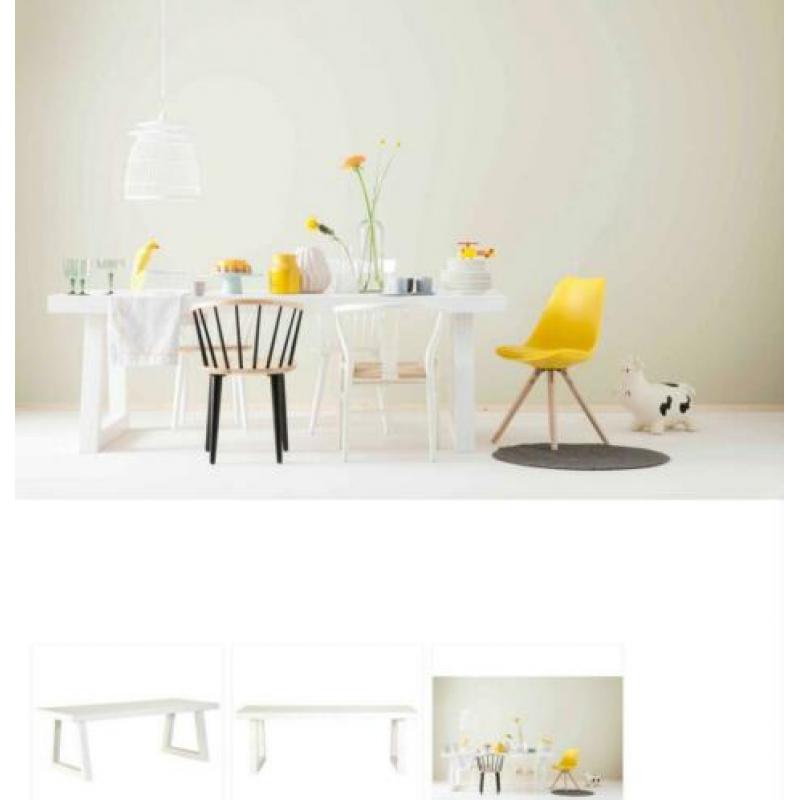 Zeer nette whkamp’s own witte eettafel. 2.20x 0.90