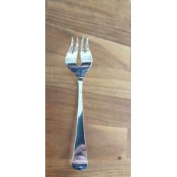 Haags lofje antieke visdienvork verzilverd 22,5 cm