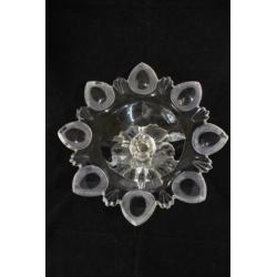 Antieke Biedermeier kristallen tazza 19e eeuw