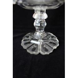 Antieke Biedermeier kristallen tazza 19e eeuw
