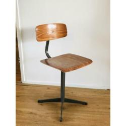 Vintage houten schoolstoelen