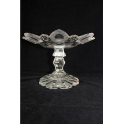 Antieke Biedermeier kristallen tazza 19e eeuw