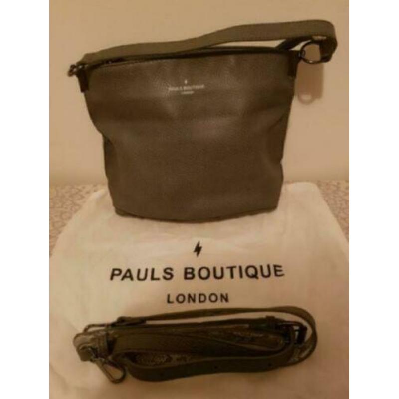 NIEUW Pauls Boutique London tas grijs slangenprint ORGINEEL!