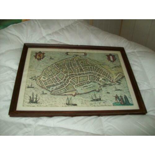 Braun en Hogenberg kaart van Dordrecht 56x42cm 1610