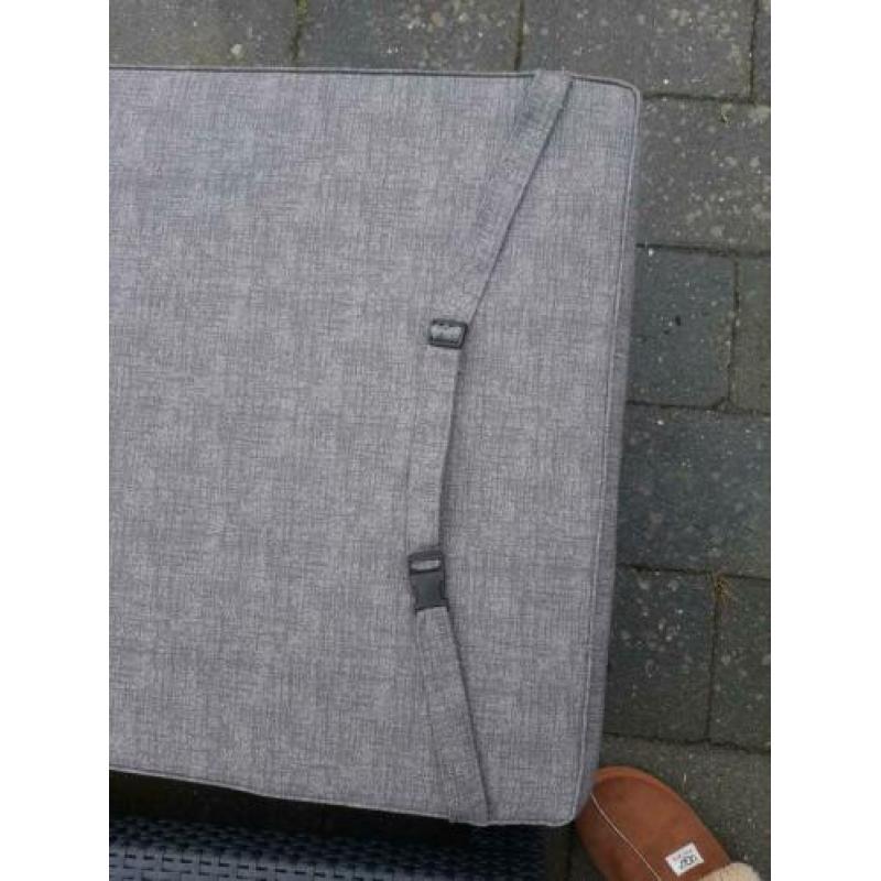 Ligbed wicker zwart 2x