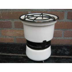 wit - zwart emaille petroliumstel
