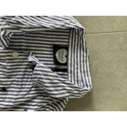 Catwalk junkie blouse dames maat S palmbomen blauw gestreept