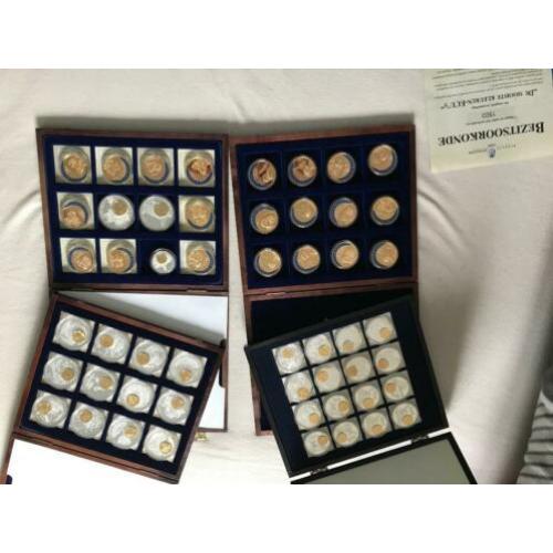 4 setjes leuke verzamelmunten te koop