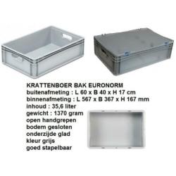 Nieuwe Krattenboer BAKKEN OPSLAGBAK STAPELBAK 60x40x17cm