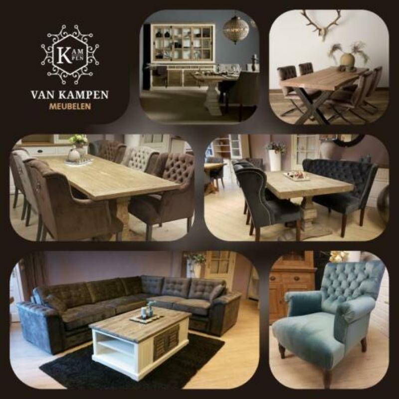 *ACTIE* Mooie Landelijke Taupe Buffetkast Winkelkast (2442D)
