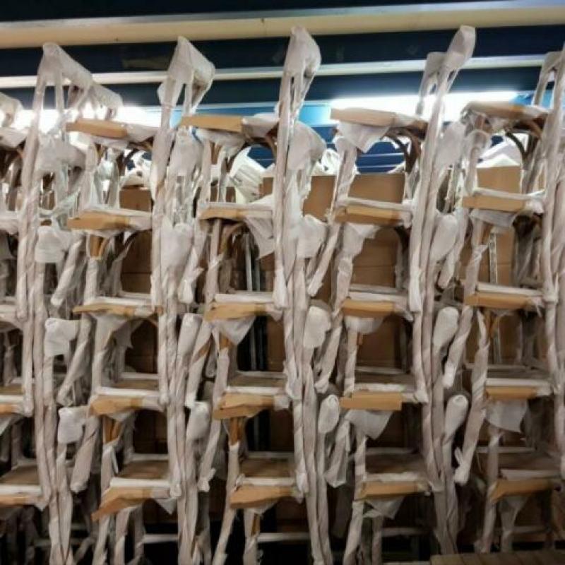 75x Cross back barkrukken, vintage kruk horeca krukken 1