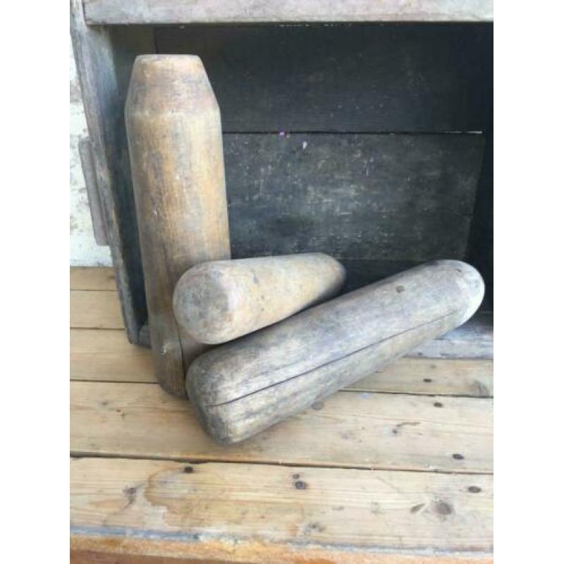 Brocant houten klossen / allegonda