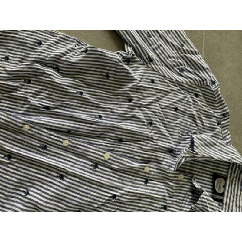 Catwalk junkie blouse dames maat S palmbomen blauw gestreept