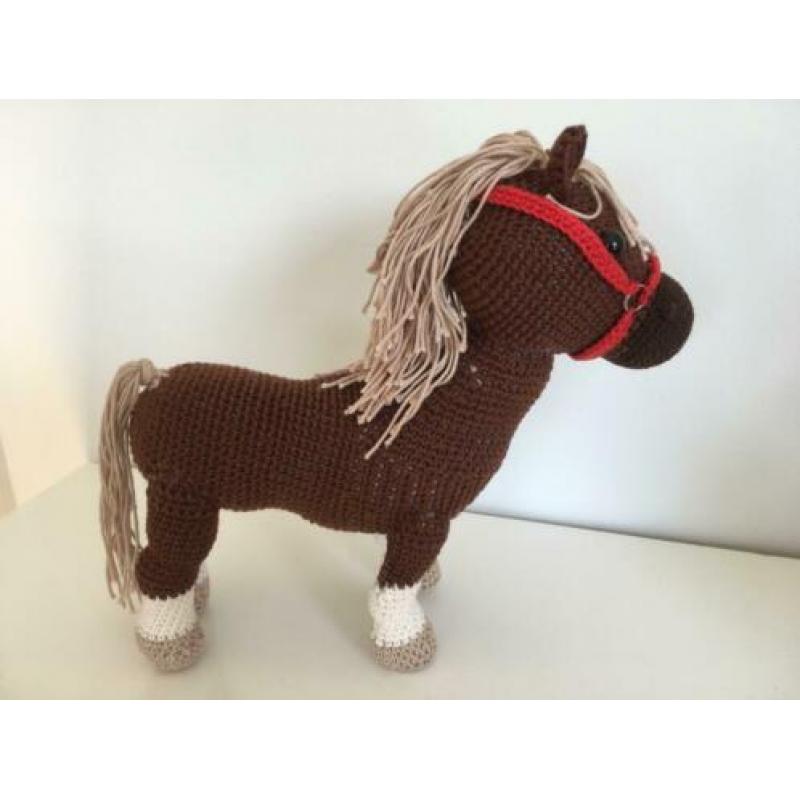 Super Mooi Gehaakt Knuffel Paard Bruin