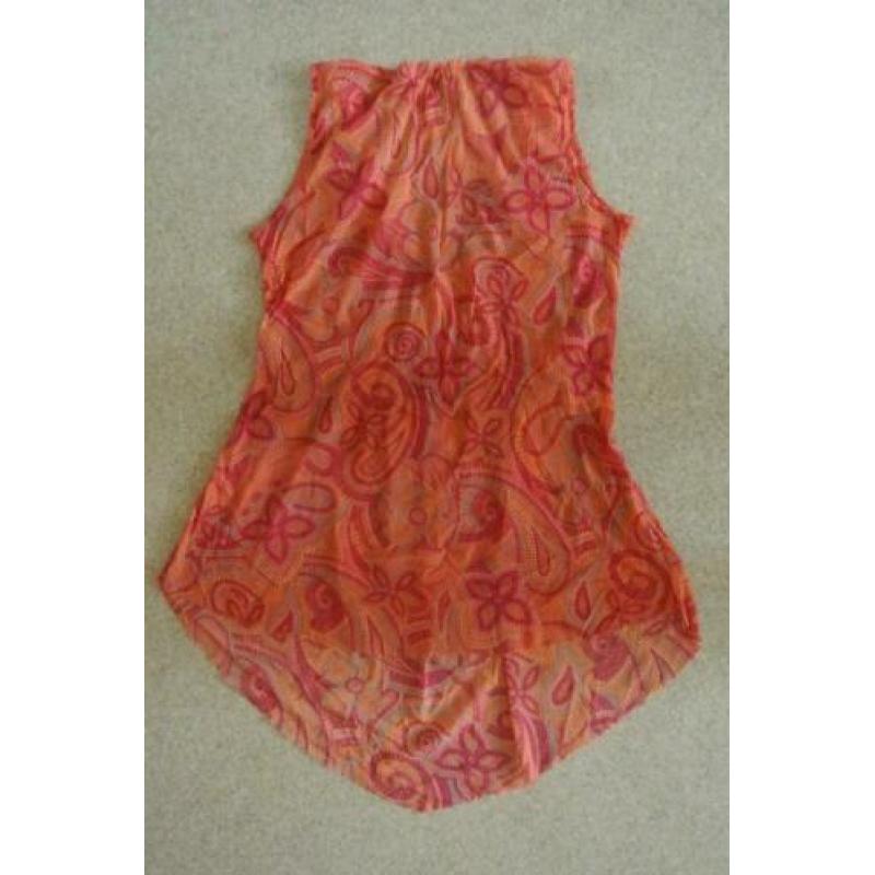 bon aparte top L leuk roze oranje zga nieuw