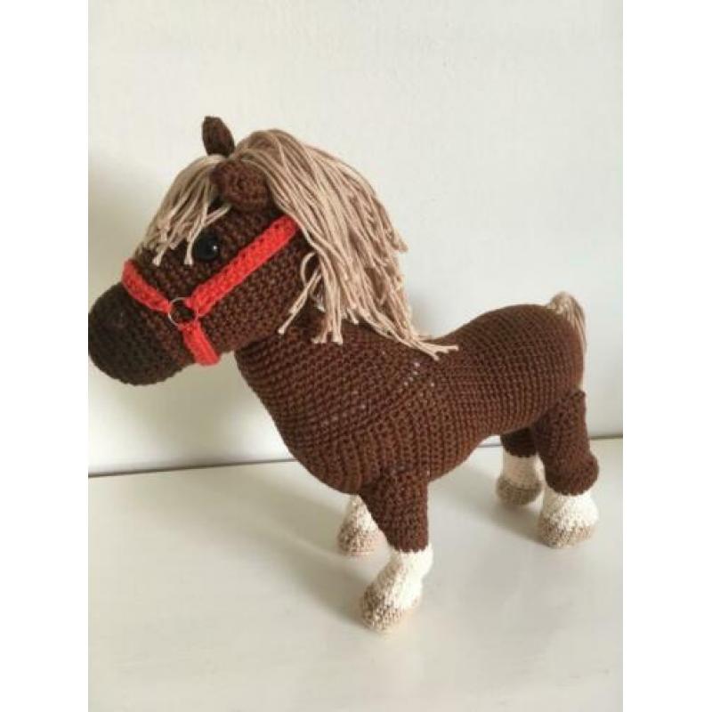 Super Mooi Gehaakt Knuffel Paard Bruin