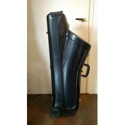Bariton saxofoon koffer op wielen