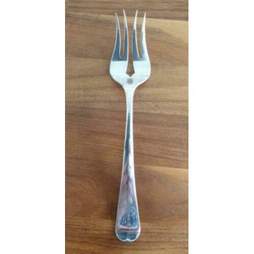 Haags lofje antieke visdienvork verzilverd 22,5 cm