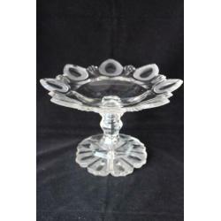 Antieke Biedermeier kristallen tazza 19e eeuw