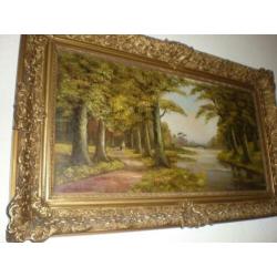 N van yperen. Schilderij afmeting buitenkant lijst101x61 cm