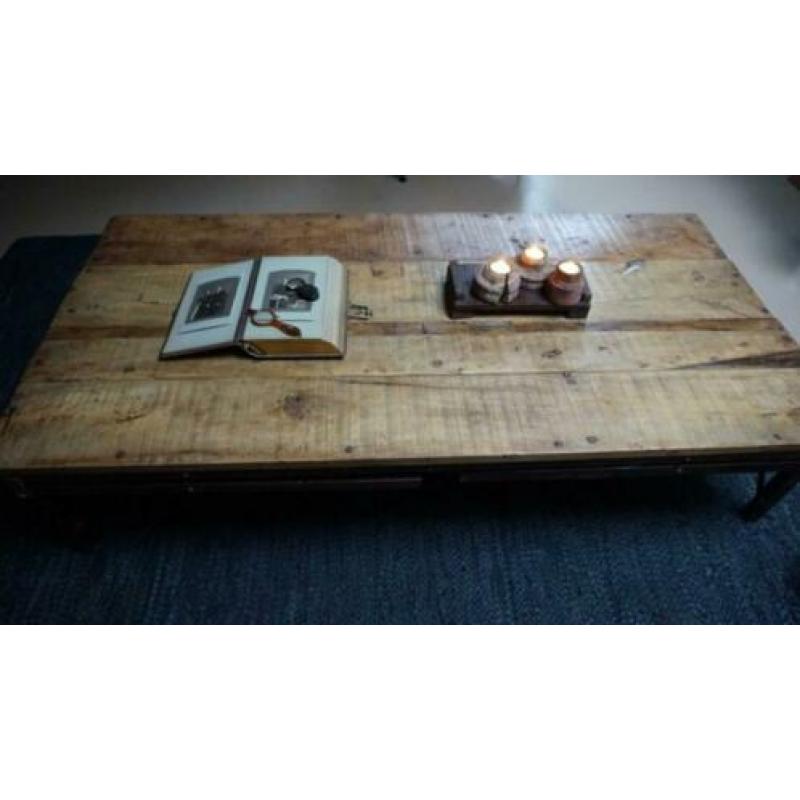 Eettafel, inklapbare markttafel, tevens salontafel,2 maten