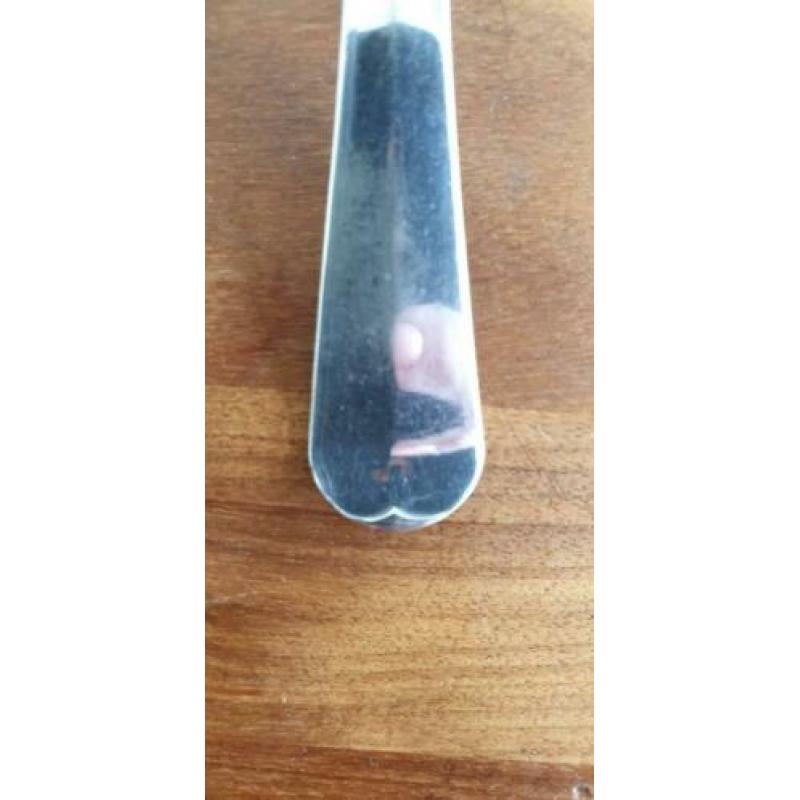 Haags lofje antieke visdienvork verzilverd 22,5 cm