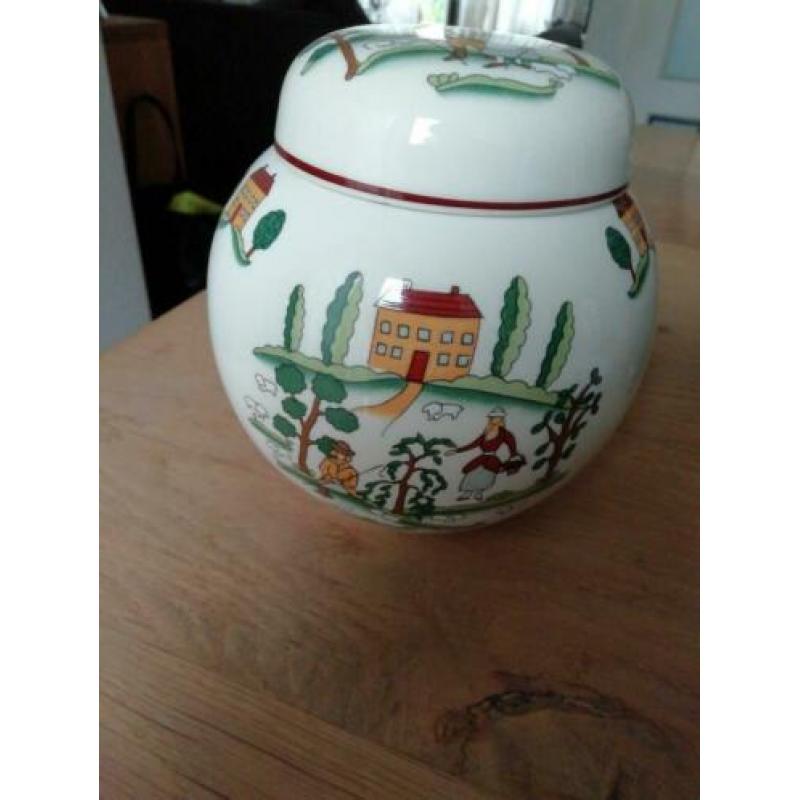 Antiek porselein Engelse Gemberpot Mason's ironstone