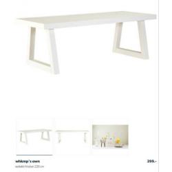 Zeer nette whkamp’s own witte eettafel. 2.20x 0.90