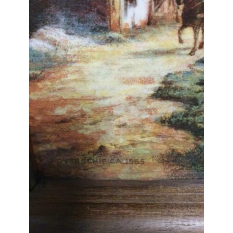 Uitverkoop! ingelijste tegels overschie ca1865!