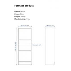 2x Ikea Billy Oxberg met deuren