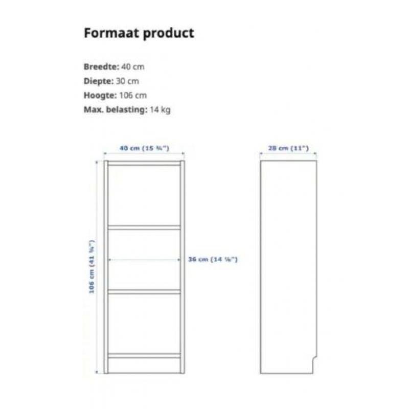 2x Ikea Billy Oxberg met deuren