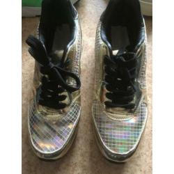 Shoecolate sneakers, glitter mt 39