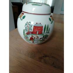 Antiek porselein Engelse Gemberpot Mason's ironstone