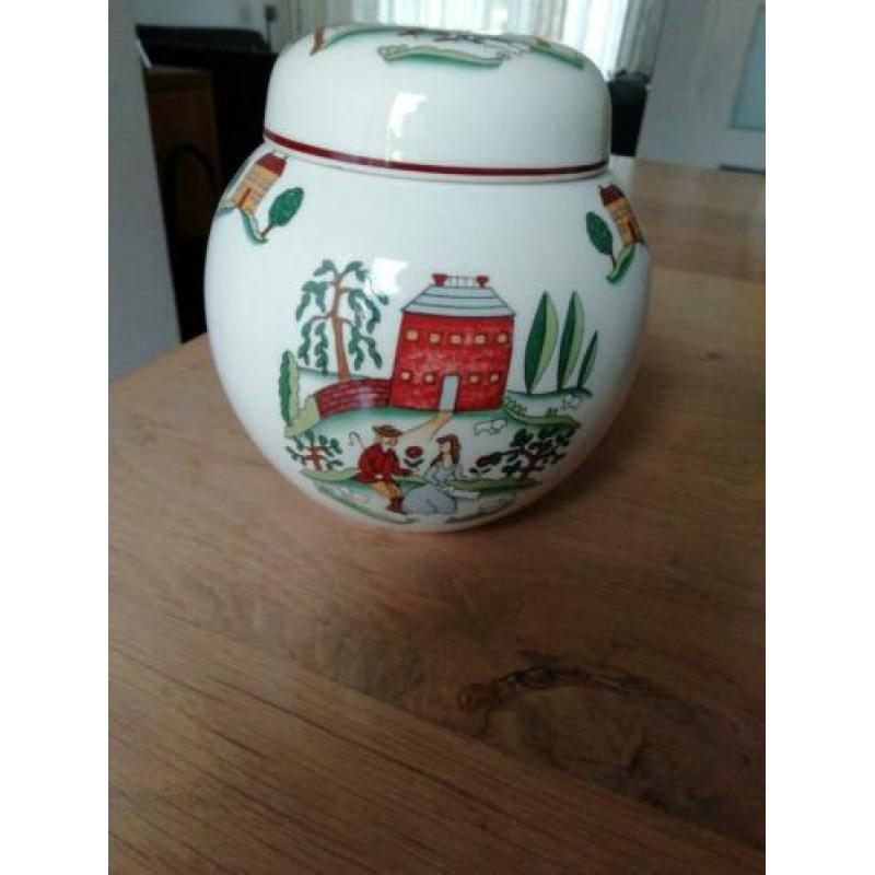 Antiek porselein Engelse Gemberpot Mason's ironstone