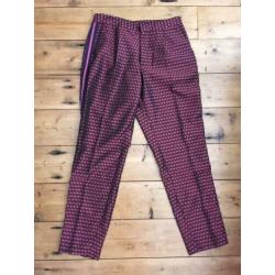 NIEUW: Zara Broek Pantalon Streep Rood Maat S