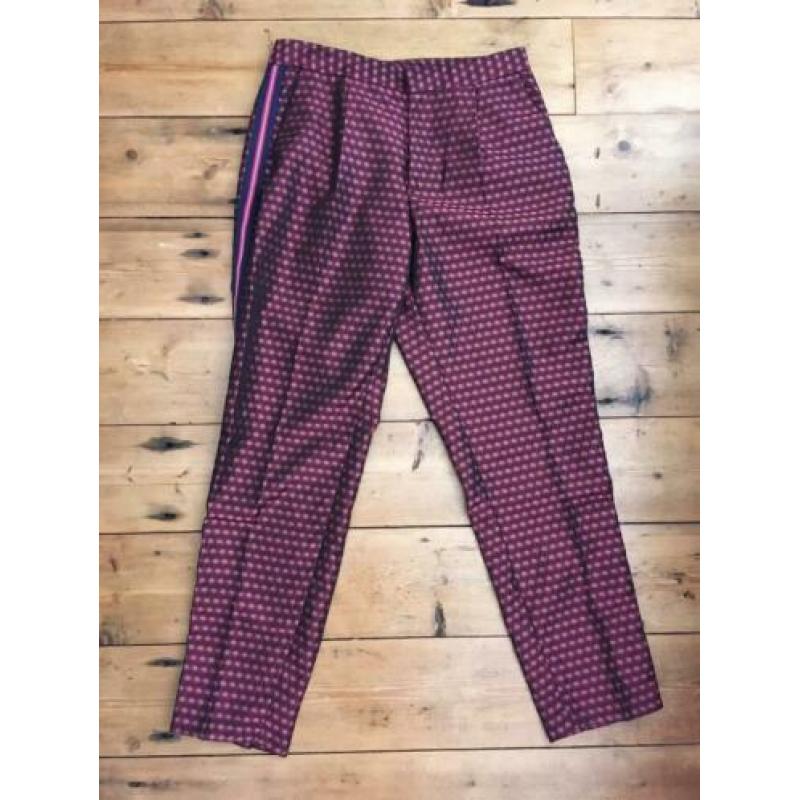 NIEUW: Zara Broek Pantalon Streep Rood Maat S