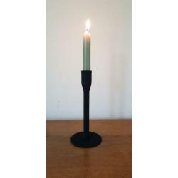 Metalen dinerkaarshouder 9 x 9 x 20 cm zwart
