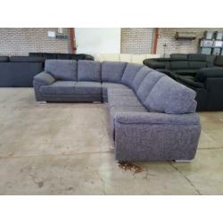 &620 taupe grijs stof hoekbank
