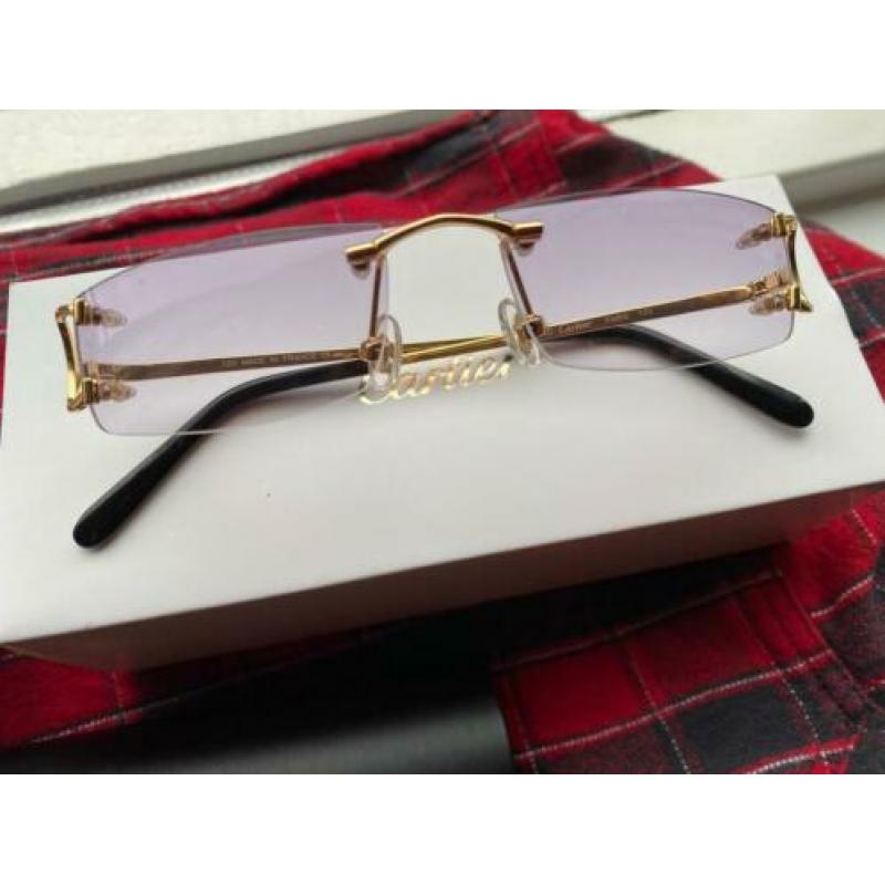 Cartier bril goud C | Gekleurde glazen