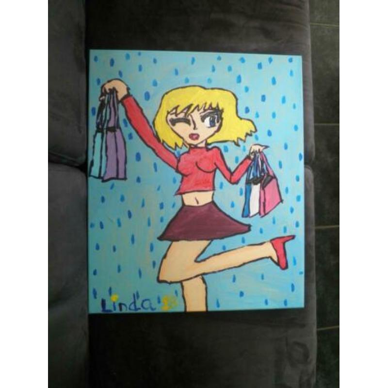 schilderij op doek shopping 18