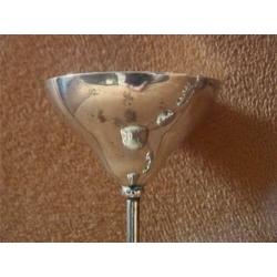 Zes zilveren coupes, op hoge voet, Art Deco zilver