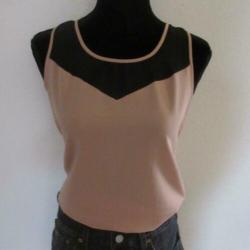 ST. Roze met zwarte zomer top maat 36