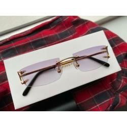 Cartier bril goud C | Gekleurde glazen