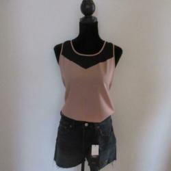 ST. Roze met zwarte zomer top maat 36