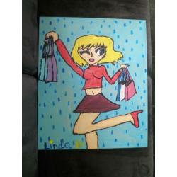schilderij op doek shopping 18